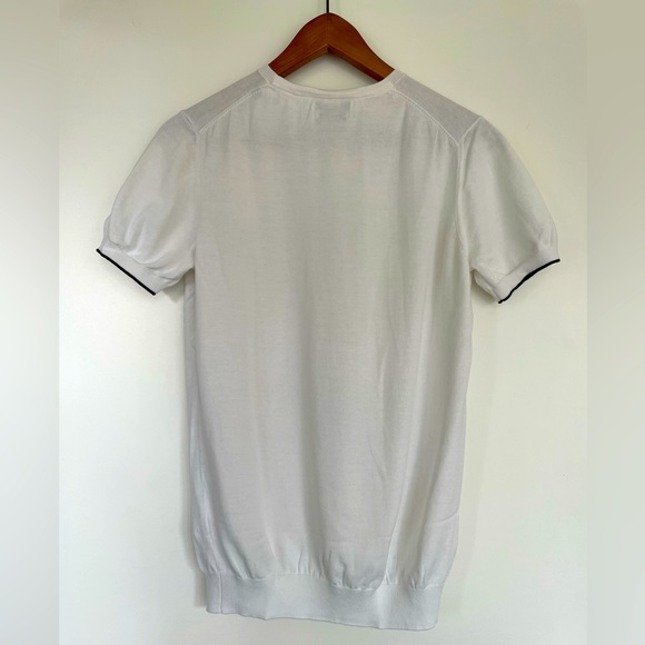 🔥👕 Massimo Dutti White Knit T-Shirt - Picture 2 of 4